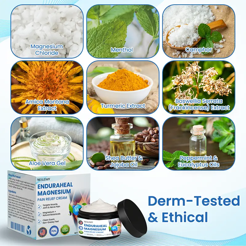 NESLEMY® EnduraHeal Magnesium Pain Relief Cream (Treats Arthritis, Neuropathy, Rheumatism, Sports Injuries & More)