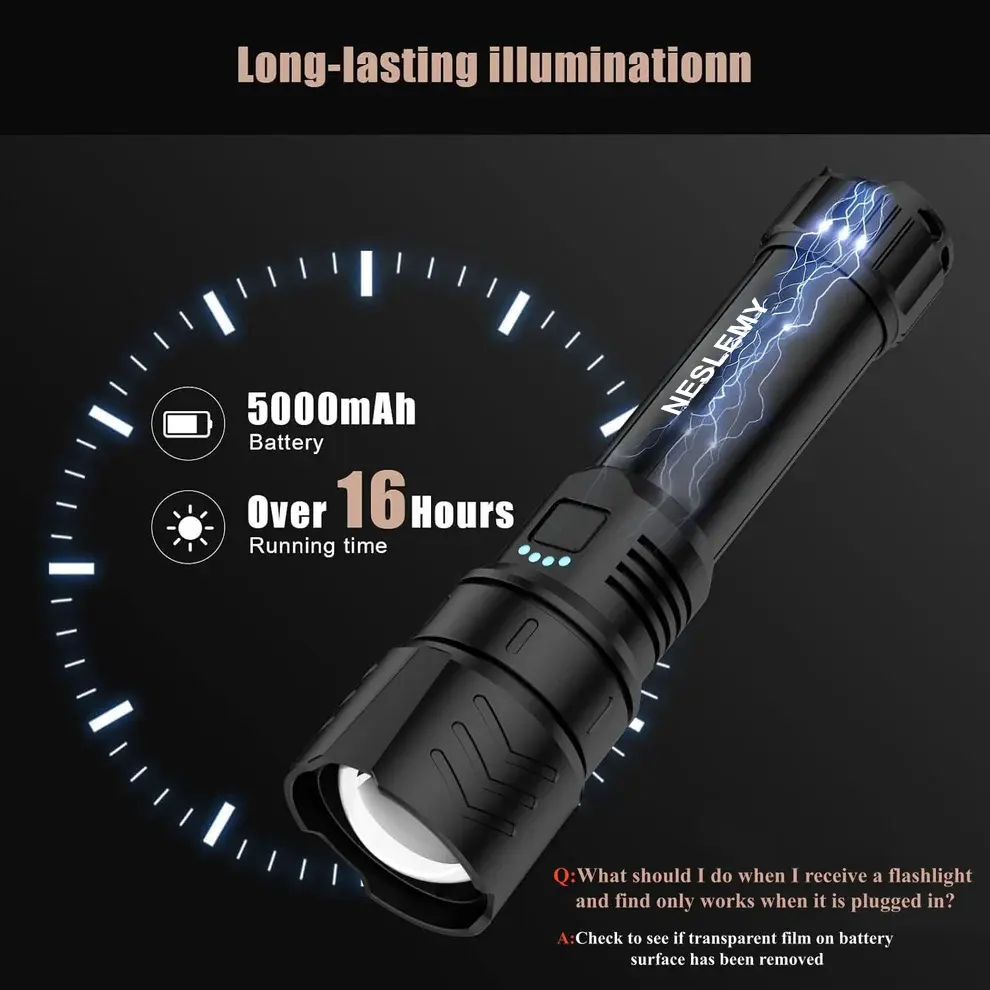 BLACK FRIDAY🎁NESLEMY™LED Flashlight – High Lumen Rechargeable Torch