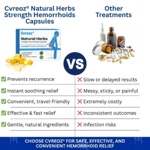 Cvreoz® Natural Herbs Strength Hemorrhoids Capsules