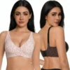 NESLEMY Wireless Push Up Bra for Women